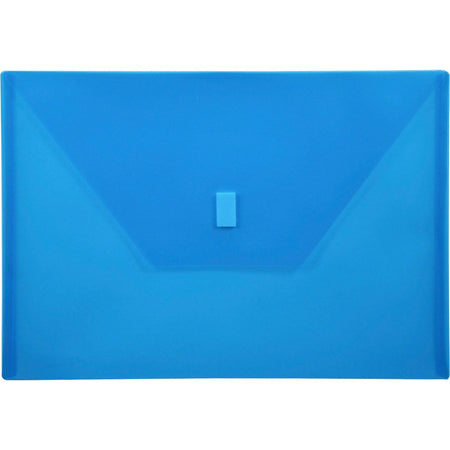 Lion A4 Recycled File Pocket: Blue Polypropylene Weatherproof Heavy Duty - Poly Envelopes