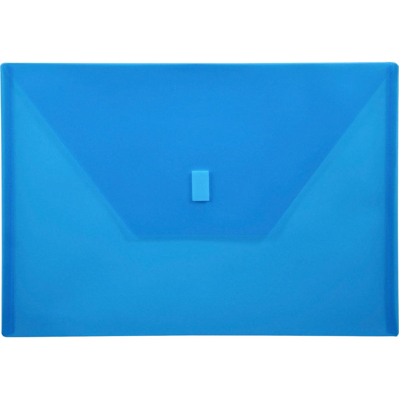 Lion A4 Recycled File Pocket: Blue Polypropylene Weatherproof Heavy Duty - Poly Envelopes