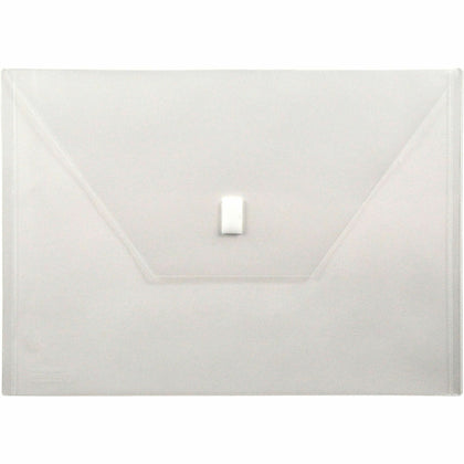Lion A4 Recycled File Pocket: Clear Poly Weatherproof Hook & Loop Closure - Envelopes