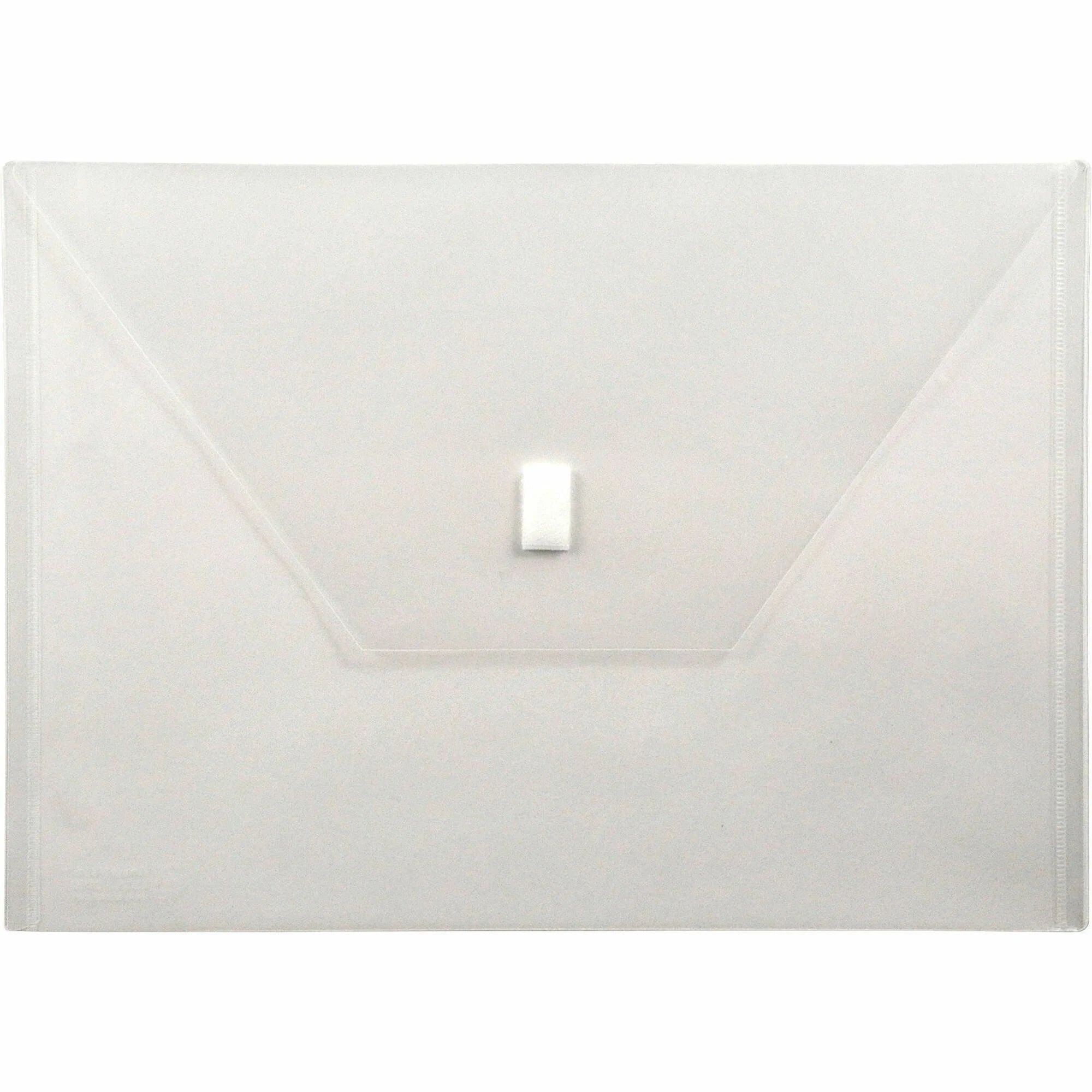 Lion A4 Recycled File Pocket: Clear Poly Weatherproof Hook & Loop Closure - Envelopes