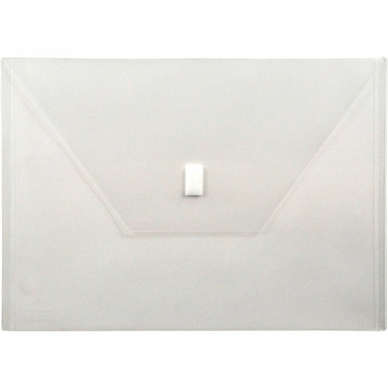 Lion A4 Recycled File Pocket: Clear Poly Weatherproof Hook & Loop Closure - Envelopes