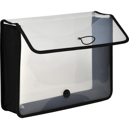Lion EXPAND-N-FILE Letter File Wallet - Clear - 3’’ Expansion - Expanding Files