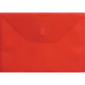 Lion Letter Recycled File Pocket: Transparent Red 180 Sheets - 20% - Poly Envelopes