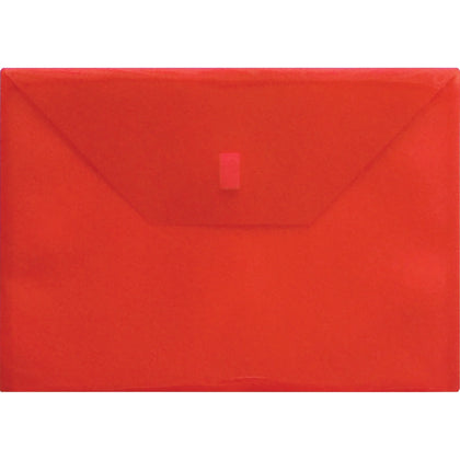 Lion Letter Recycled File Pocket: Transparent Red 180 Sheets - 20% - Poly Envelopes