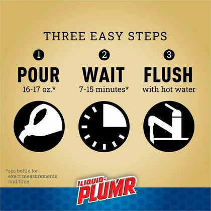 Liquid-Plumr Pro-Strength Clog Destroyer Gel - 80 fl oz - Biodegradable & Phosphorous-free - Drain Cleaners