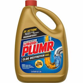 Liquid-Plumr Pro-Strength Clog Destroyer Gel - Multipurpose 80 fl oz - 6/Carton - Drain Cleaners