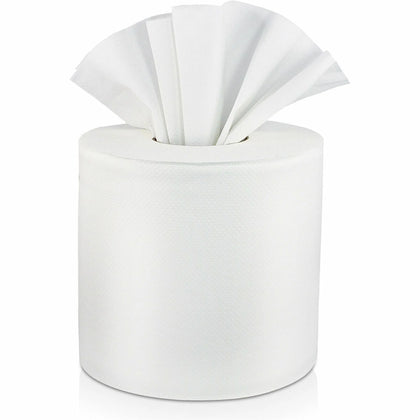 Livi Center-Pull Towels: 2-Ply 605 Sheets White - 6 Rolls/Case - Paper Towels