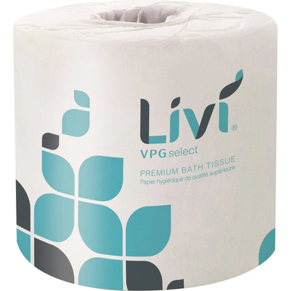 Livi Leaf VPG Bath Tissue: 2-Ply 4.49’’ x 3.98’’ 500 Sheets - White - Virgin Fiber - Bathroom Tissue