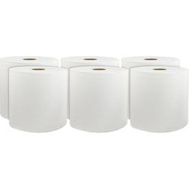 Livi Solaris Paper Hardwound Towels - 1 Ply - 8’’ x 800 ft - White - Virgin Fiber - 6 / Carton
