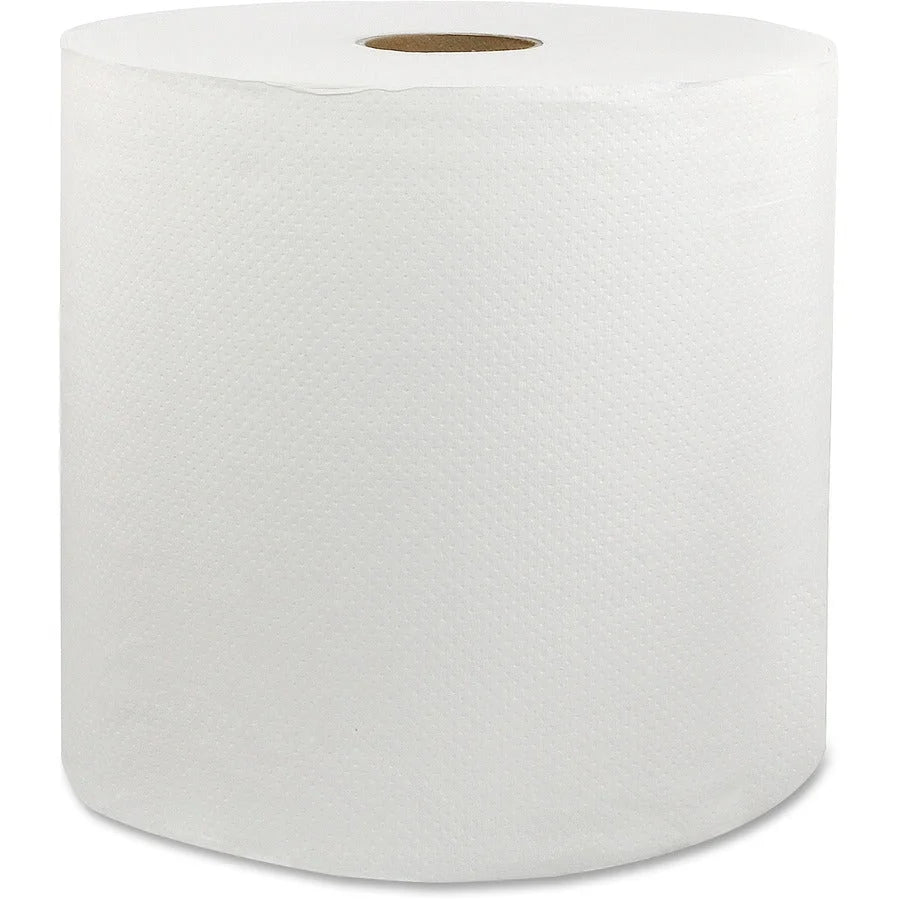 Livi Solaris Paper Hardwound Towels - 1 Ply - 8’’ x 800 ft - White - Virgin Fiber - 6 / Carton