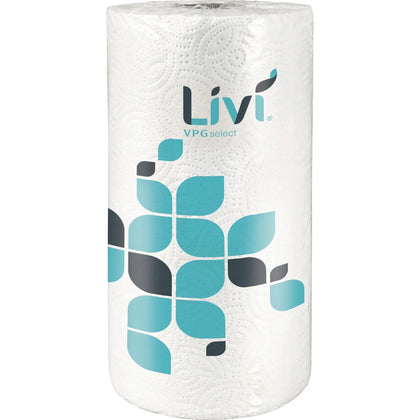 Livi Solaris Paper Kitchen Roll Towel - 2 Ply 85 Sheets White - Towels