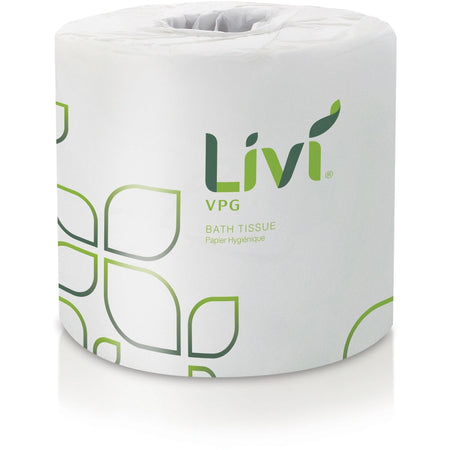 Livi VPG Bath Tissue: 2-Ply 400 Sheets/Roll Leaf Emboss Pattern - Bathroom Tissue