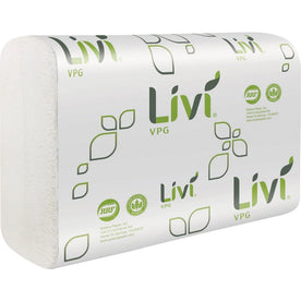 Livi VPG MultiFold Towel: 1-Ply White Paper Virgin Fiber - 250/Pack - Towels