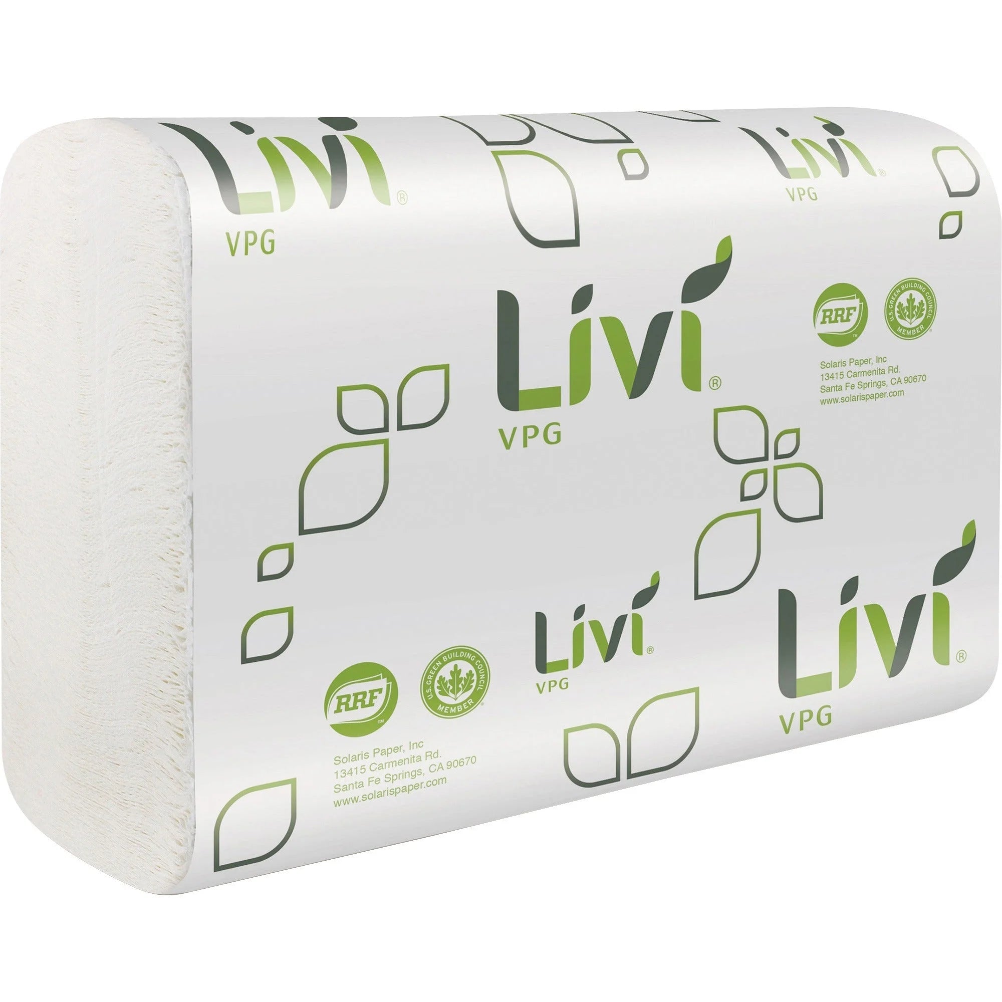 Livi VPG MultiFold Towel: 1-Ply White Paper Virgin Fiber - 250/Pack - Towels