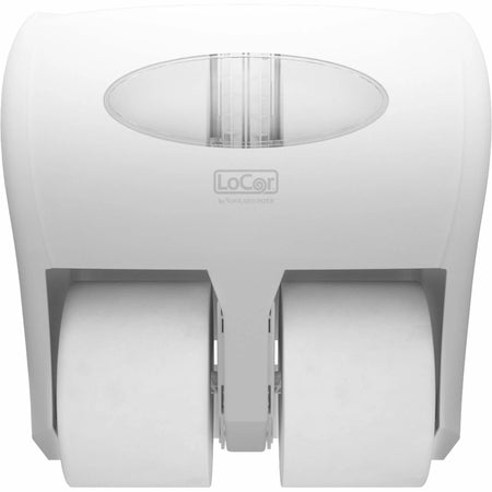 LoCor 4 Bath Tissue Dispenser: Hygienic Roll Dispenser - 6000/12000 Sheets - White - Bathroom Dispensers