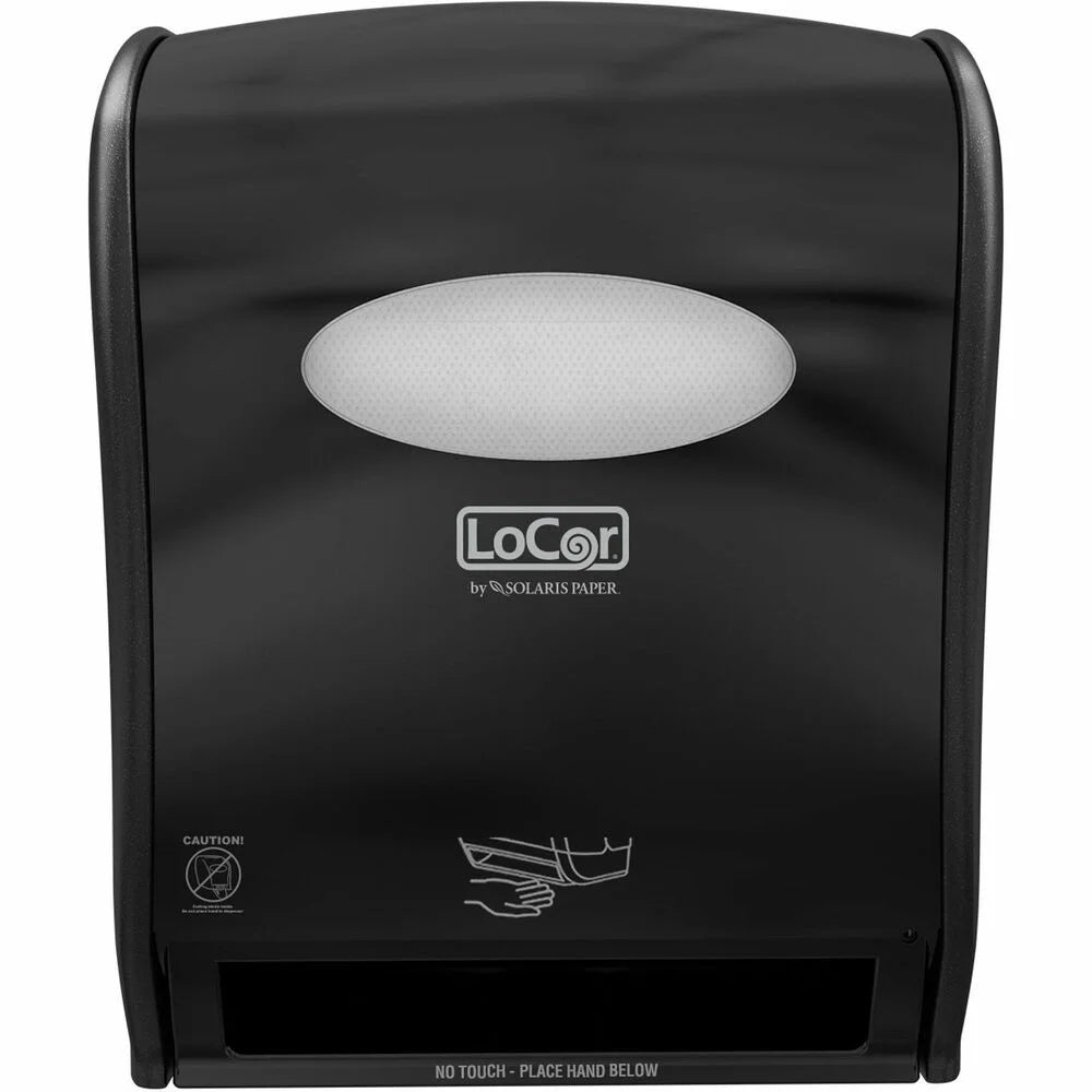 LoCor Electronic Hardwound Towel Dispenser - Touchless Black - 10.2’’ x 13.6’’ 16.4’’ - Bathroom Tissue Dispensers