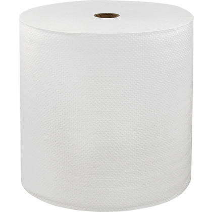 LoCor Hard Wound Roll Towels: 1-Ply 7’’ x 800 ft White - Virgin Fiber - 6 Rolls - Paper Towels