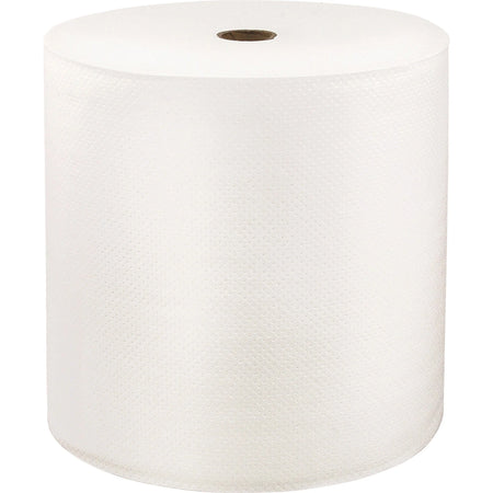 LoCor Hardwound Roll Towels: 1-Ply 7’’ x 1000 ft Fully Embossed Bright White - Fiber - 6/Carton - Paper Towels