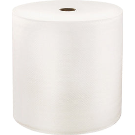 LoCor Hardwound Roll Towels: 1-Ply 8’’ x 1000 ft Fully Embossed Bright White - Fiber - 6/Carton - Paper Towels