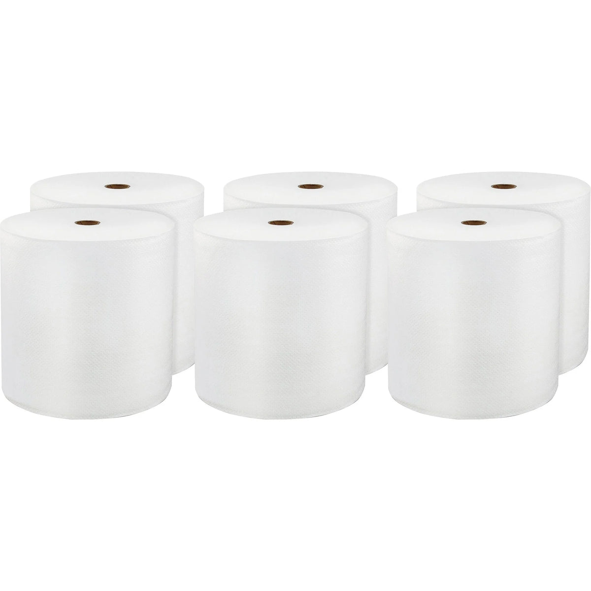 LoCor Hardwound Roll Towels: 1-Ply 8’’ x 800 ft White - Virgin Fiber - 6/Carton - Paper Towels