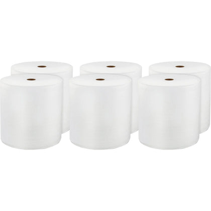 LoCor Hardwound Roll Towels: 1-Ply 8’’ x 800 ft White - Virgin Fiber - 6/Carton - Paper Towels