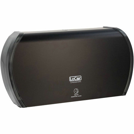 LoCor Jumbo Twin Bath Tissue Dispenser - Roll - 2 - 5.8’’ Height x 20.9’’ Width 12.4’’ Depth - Matte Black - Bathroom