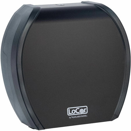 LoCor Paper Jumbo Bath Tissue Dispenser - Roll - 4.8’’ Height x 12’’ Width 11.8’’ Depth - Matte Black - 1 Each