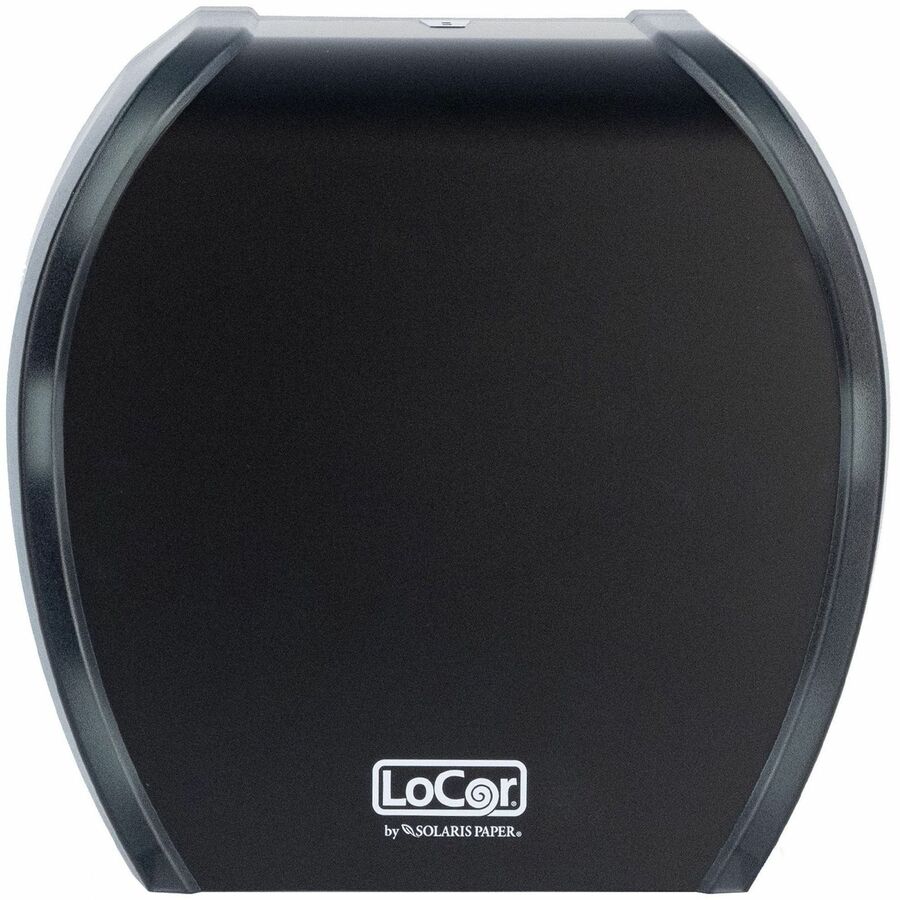 LoCor Paper Jumbo Bath Tissue Dispenser - Roll - 4.8’’ Height x 12’’ Width 11.8’’ Depth - Matte Black - 1 Each