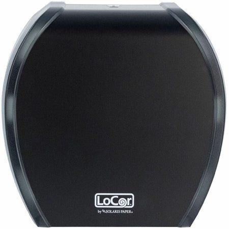 LoCor Paper Jumbo Bath Tissue Dispenser - Roll - 4.8’’ Height x 12’’ Width 11.8’’ Depth - Matte Black - 1 Each