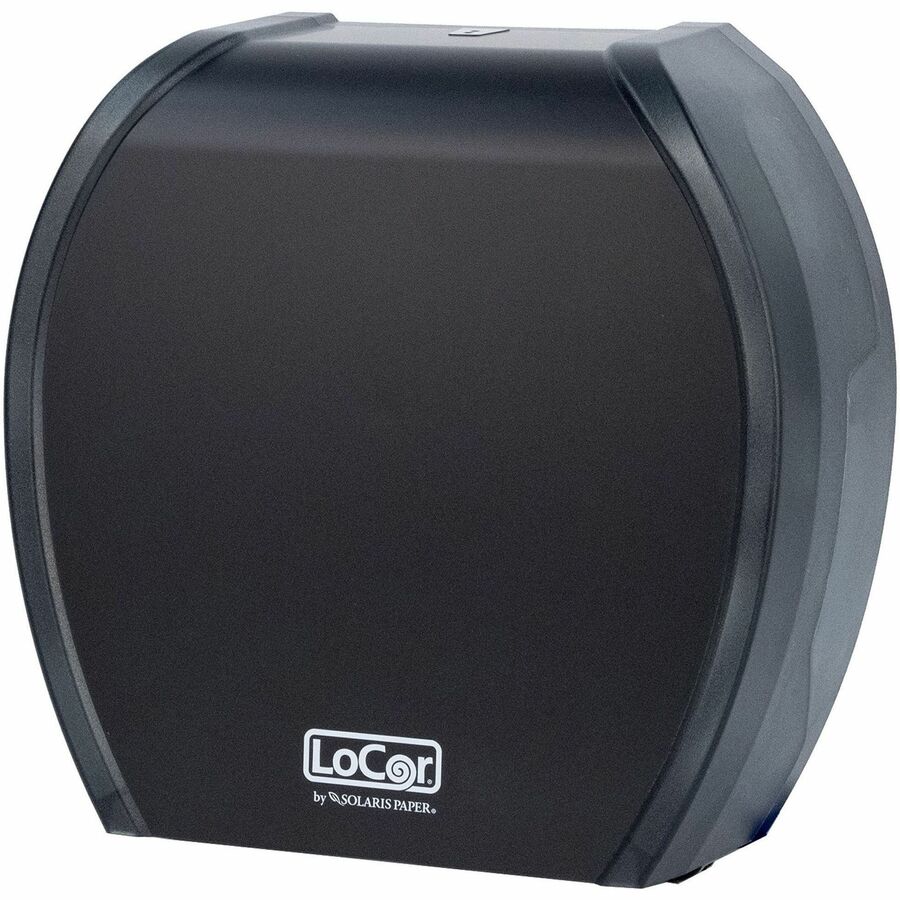 LoCor Paper Jumbo Bath Tissue Dispenser - Roll - 4.8’’ Height x 12’’ Width 11.8’’ Depth - Matte Black - 1 Each