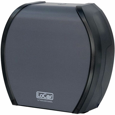 LoCor Paper Jumbo Bath Tissue Dispenser - Roll - 4.8’’ Height x 12’’ Width 11.8’’ Depth - Matte Gray - 1 Each