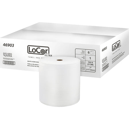 LoCor Paper Ultra Hard Wound Roll Towels - 2000