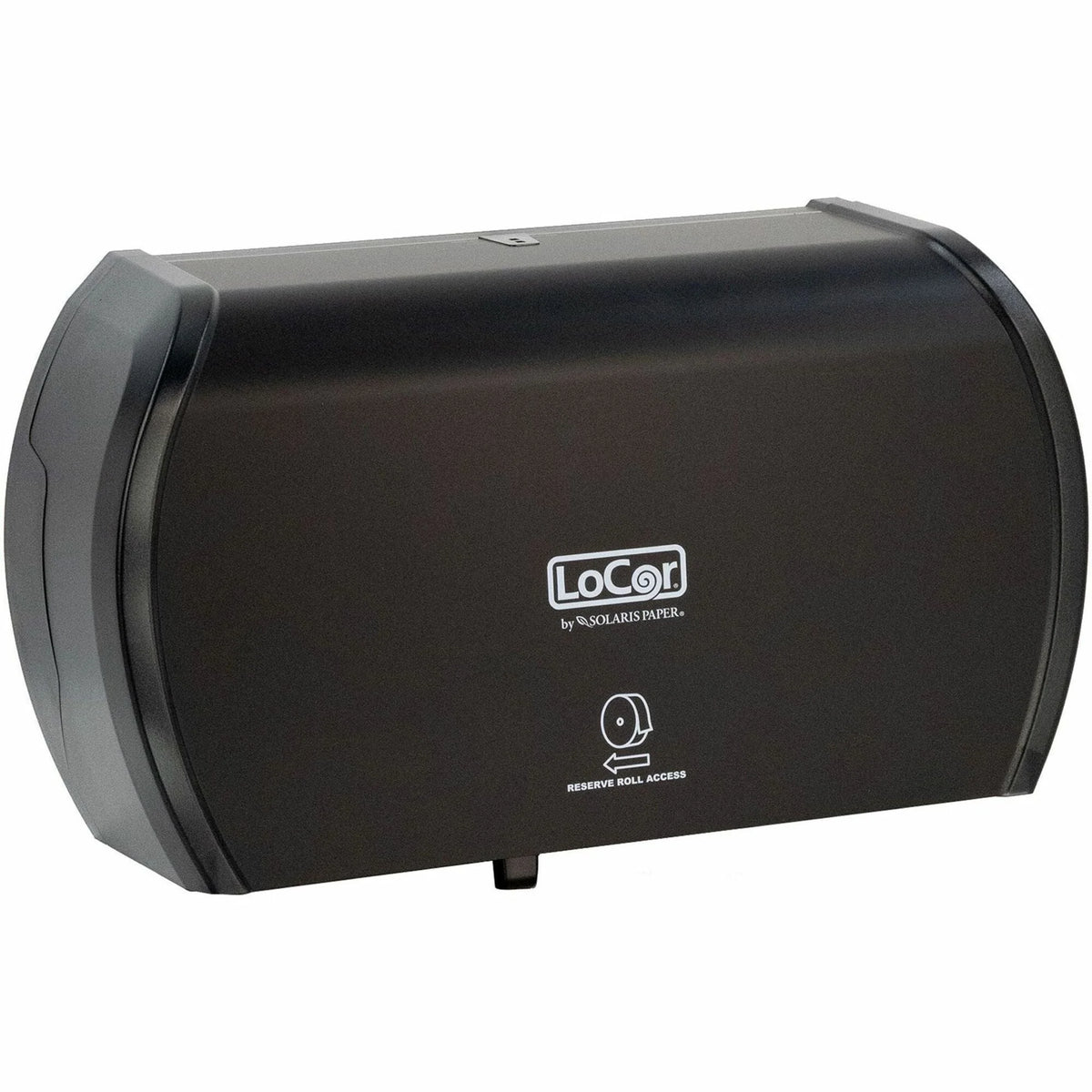 LoCor Side-By-Side Bath Tissue Dispenser: Roll Dispenser Matte Black - Bathroom Dispensers