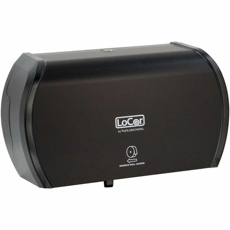 LoCor Side-By-Side Bath Tissue Dispenser: Roll Dispenser Matte Black - Bathroom Dispensers