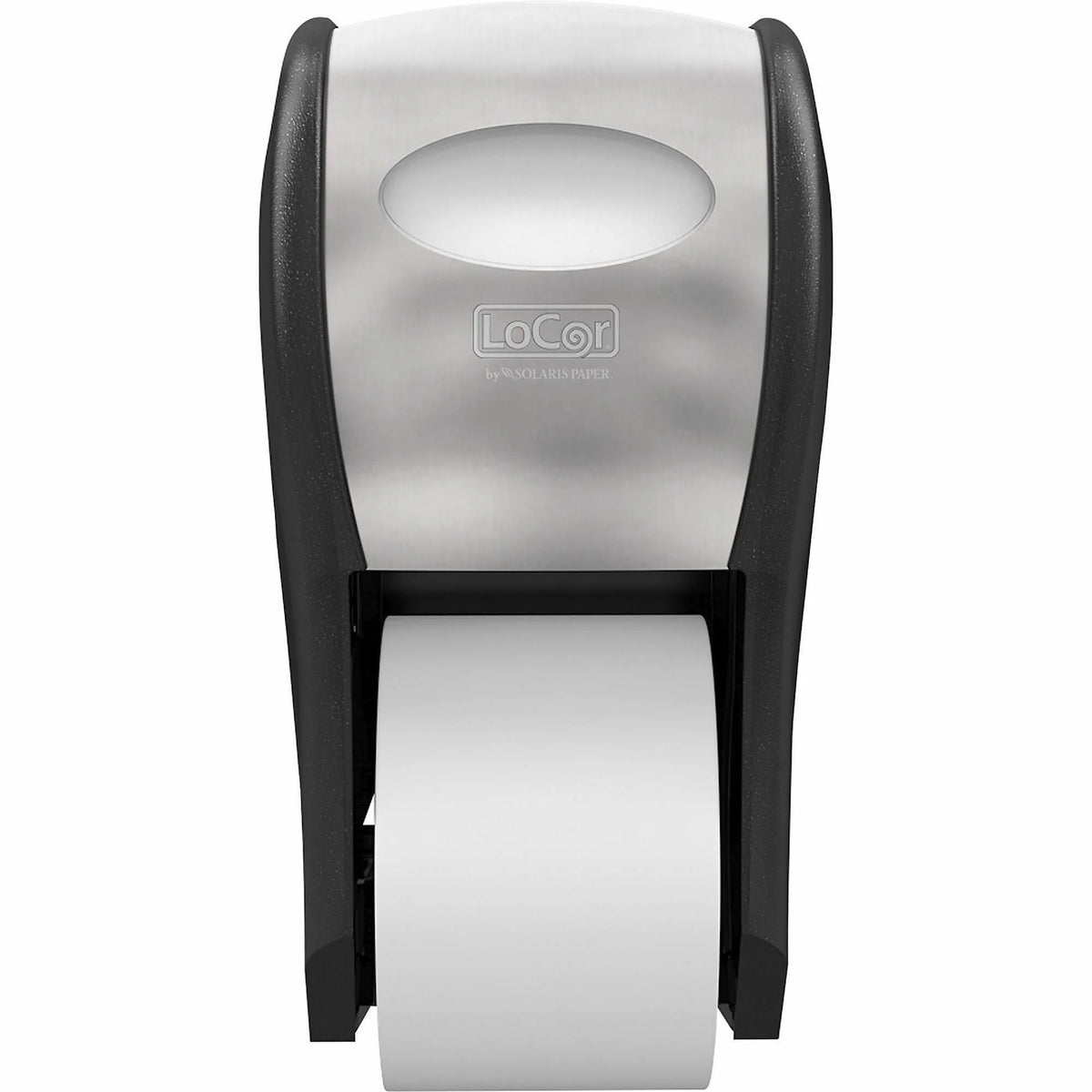 LoCor Top-Down Wall-Mount Bath Tissue Dispenser Stainless 7.3’’ Height x 13.4’’ Width Depth Plastic 1 Each Roll 2