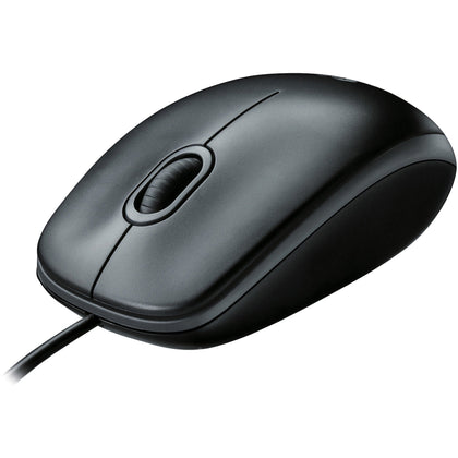 Logitech B100 Optical USB Mouse - Reliable Wired for Smooth Navigation - Keyboards & Mice