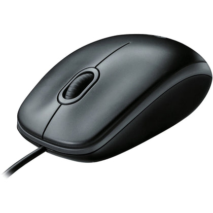 Logitech B100 Optical USB Mouse - Reliable Wired for Smooth Navigation - Keyboards & Mice