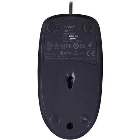 Logitech B100 Optical USB Mouse - Reliable Wired for Smooth Navigation - Keyboards & Mice