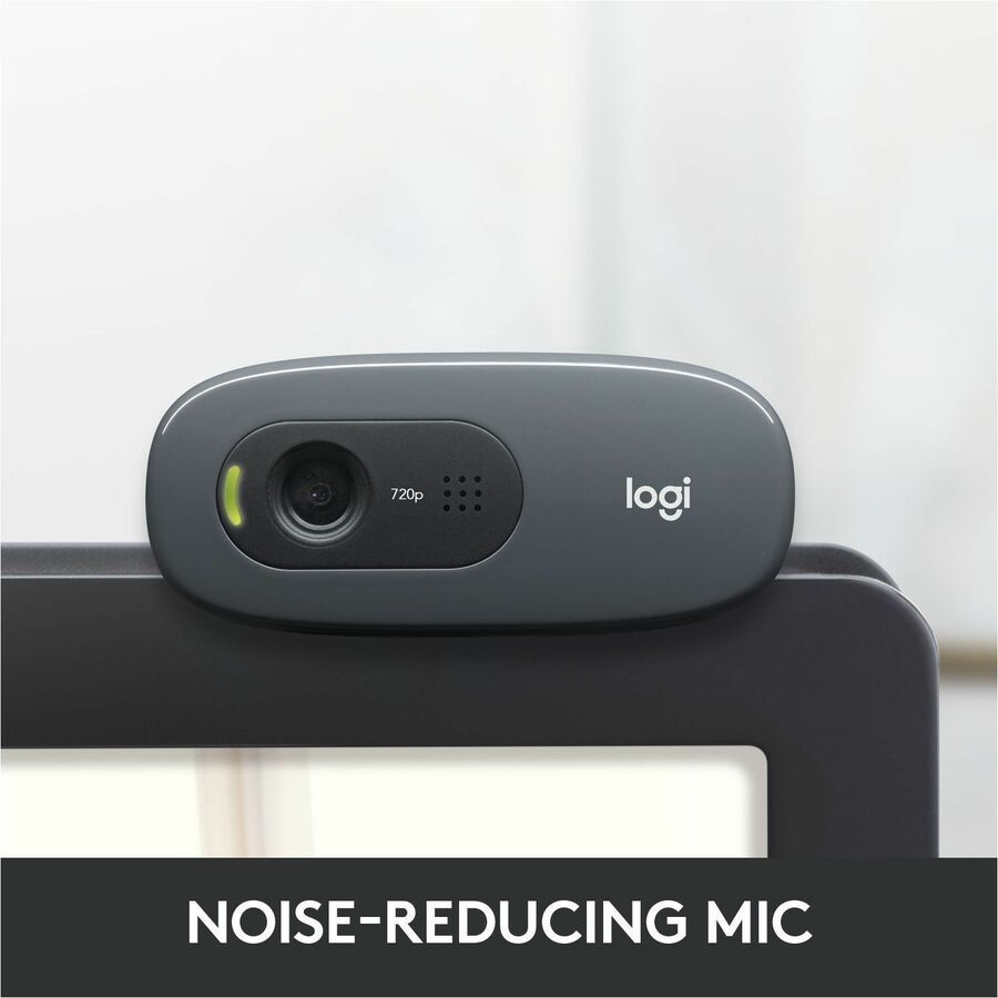 Logitech C270 Webcam - 30 fps - Black - USB 2.0 - 1 Each - Alternate-Image2