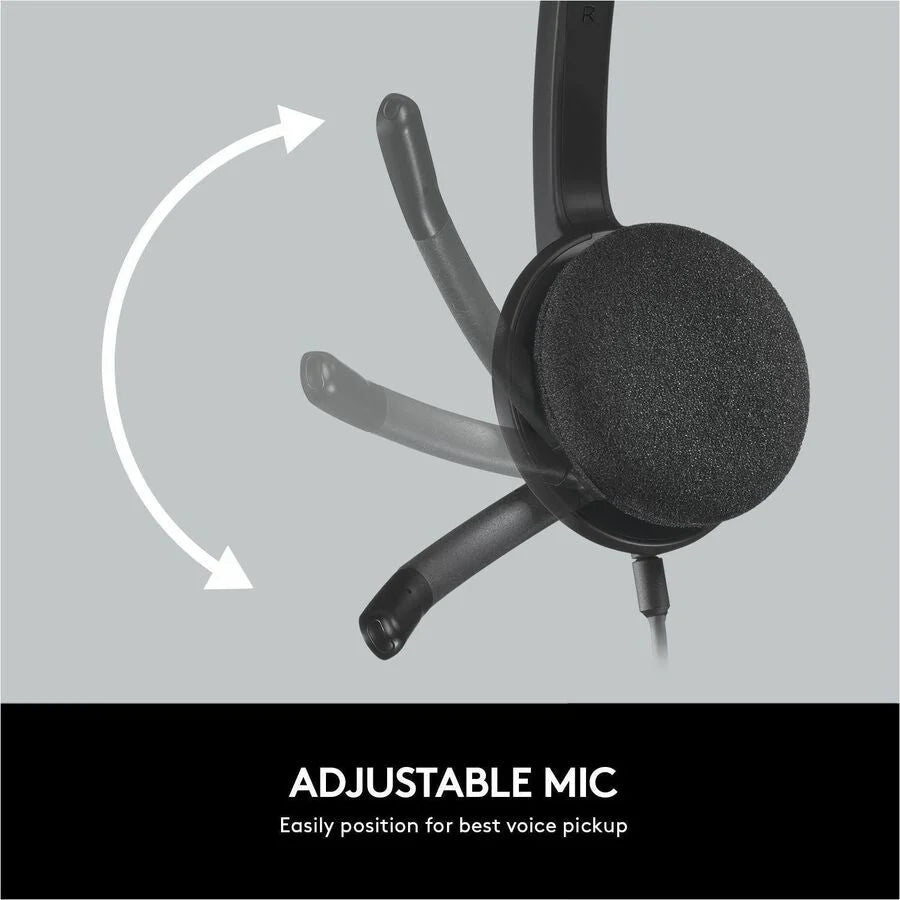 Logitech H340 USB Headset: Stereo Wired Headphones for Clear Audio