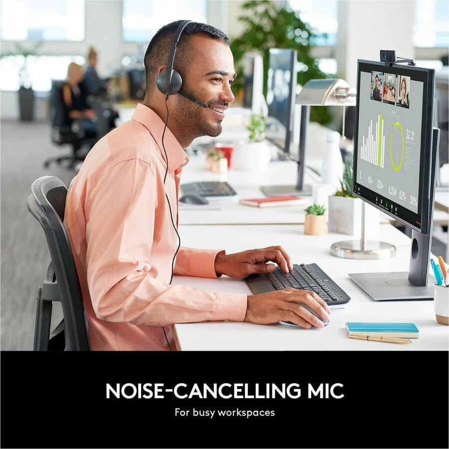 Logitech H340 USB Headset: Stereo Wired Headphones for Clear Audio