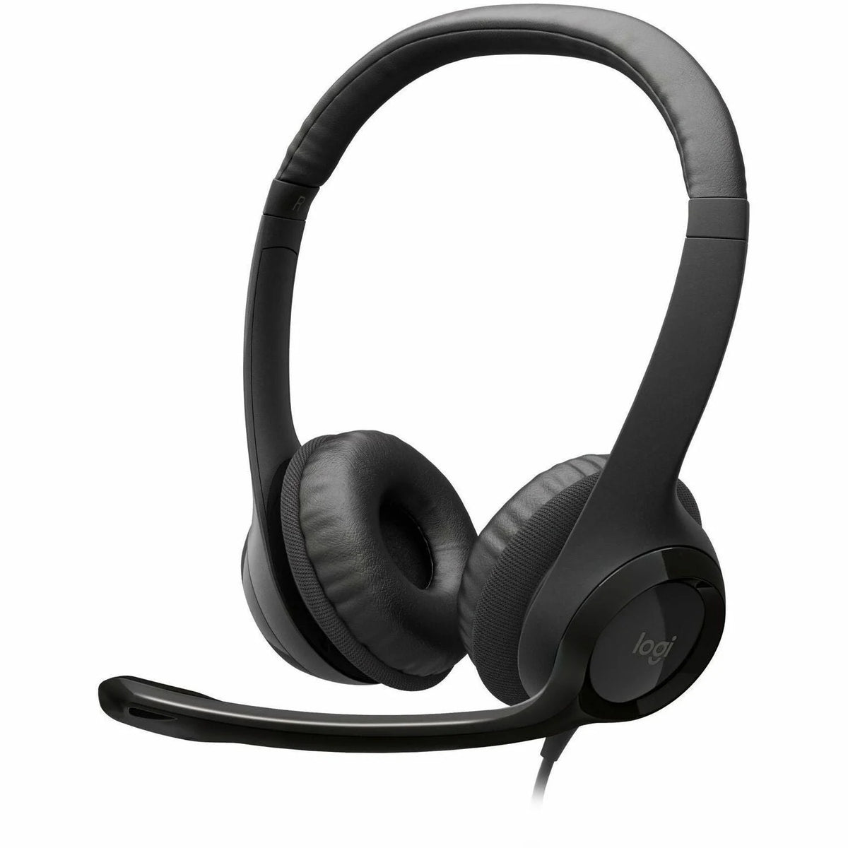 Logitech H390 USB Headset: Stereo Wired Headphones with Noise Cancelling Mic
