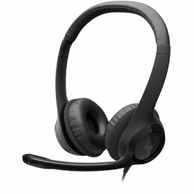 Logitech H390 USB Headset: Stereo Wired Headphones with Noise Cancelling Mic