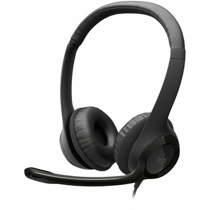 Logitech H390 USB Headset: Stereo Wired Headphones with Noise Cancelling Mic