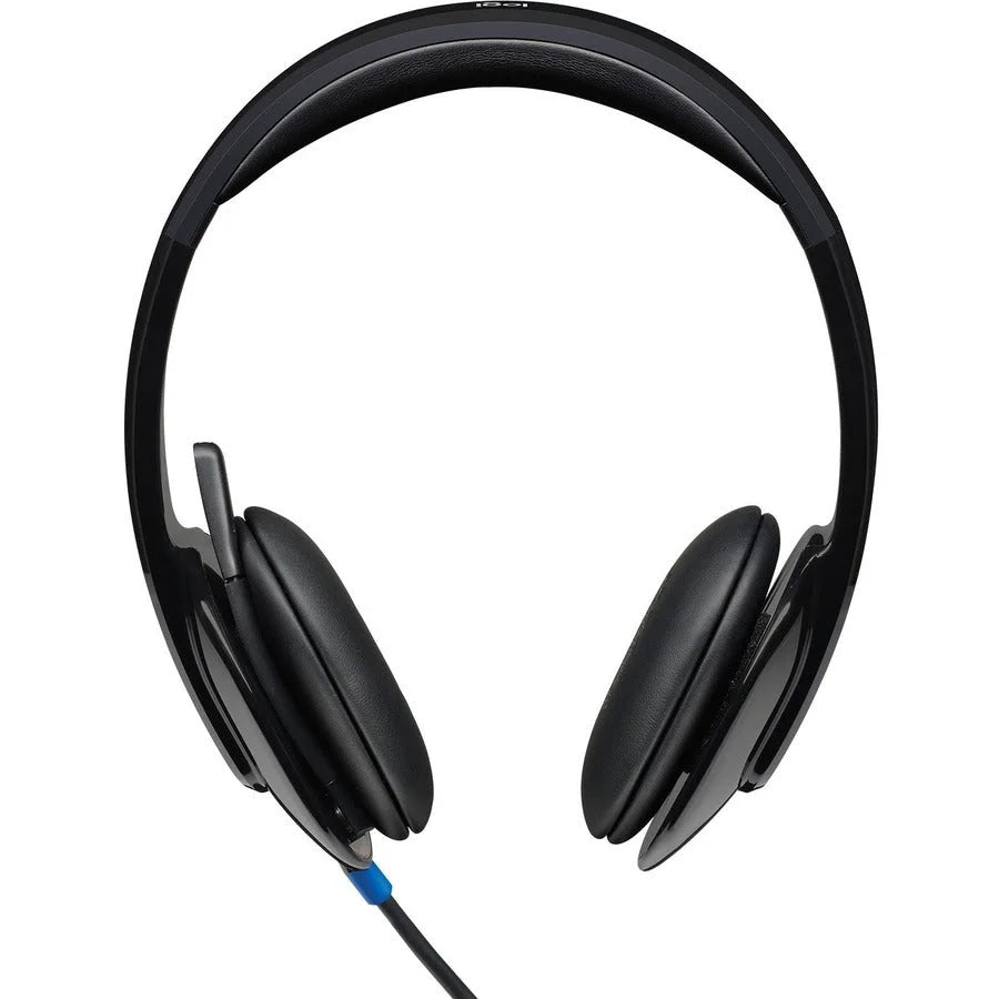 Logitech H540 USB Headset: Stereo Wired Over-the-head Binaural - Black - Headphones