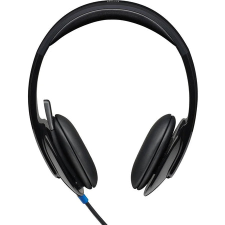 Logitech H540 USB Headset: Stereo Wired Over-the-head Binaural - Black - Headphones