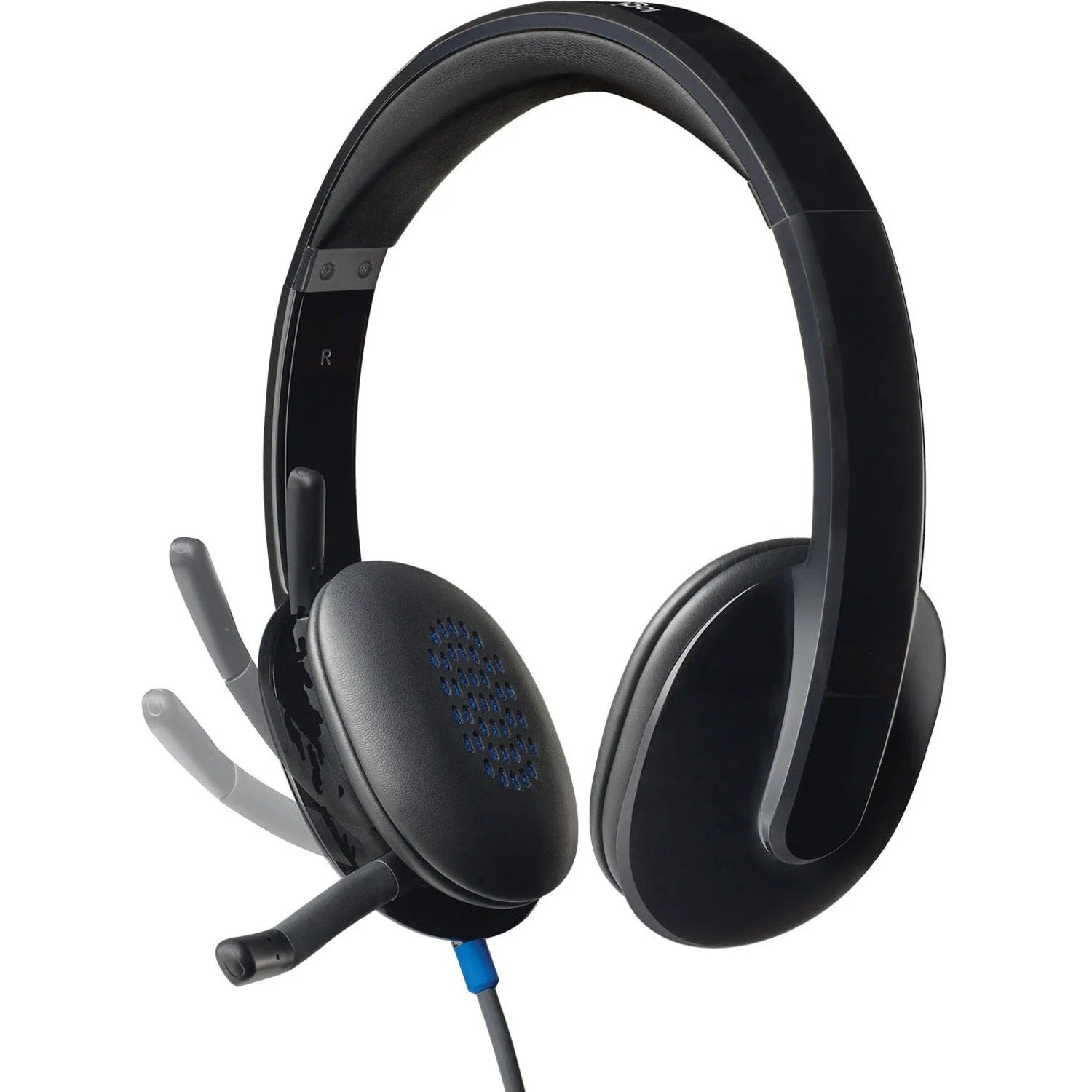 Logitech H540 USB Headset: Stereo Wired Over-the-head Binaural - Black - Headphones