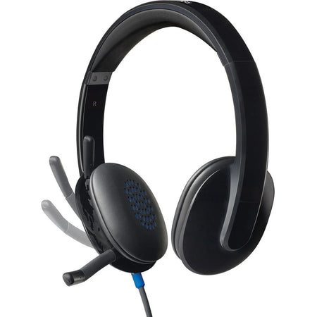 Logitech H540 USB Headset: Stereo Wired Over-the-head Binaural - Black - Headphones