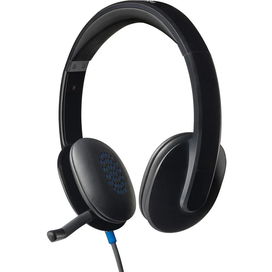Logitech H540 USB Headset: Stereo Wired Over-the-head Binaural - Black - Headphones