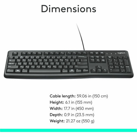 Logitech K120 Plug-and-Play USB Keyboard - Alternate-Image7